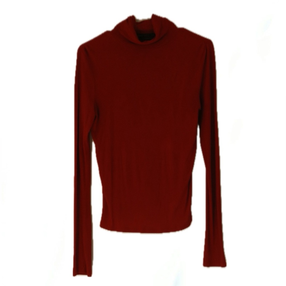 Red Mock Neck Urban Outfitters long sleeve top